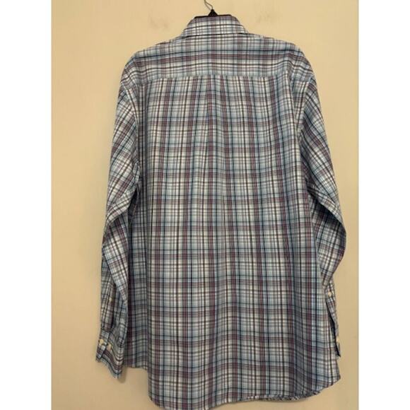 Peter Millar Button Down Shirt Mens Large Plaid 100% Cotton Long Sleeve New - Picture 2 of 8